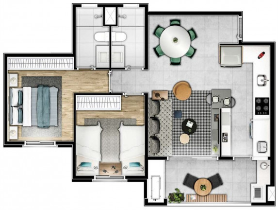 Imagem Imóvel com 2 Quartos à Venda, 65 m² em Swiss Park - Campinas Imagem Imóvel com 2 Quartos à Venda, 65 m² em Swiss Park - Campinas