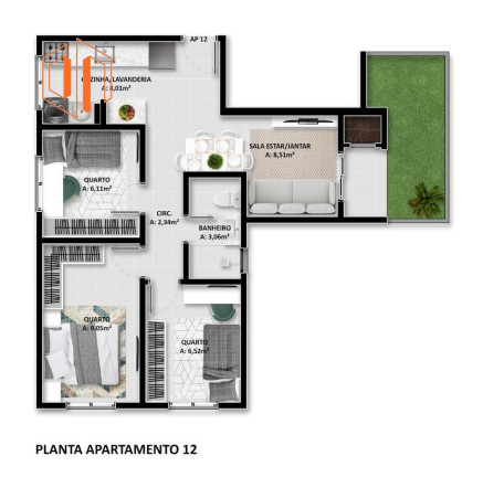 Imagem Apartamento com 3 Quartos à Venda, 55 m² em Parque Da Fonte - São José Dos Pinhais Imagem Apartamento com 3 Quartos à Venda, 55 m² em Parque Da Fonte - São José Dos Pinhais