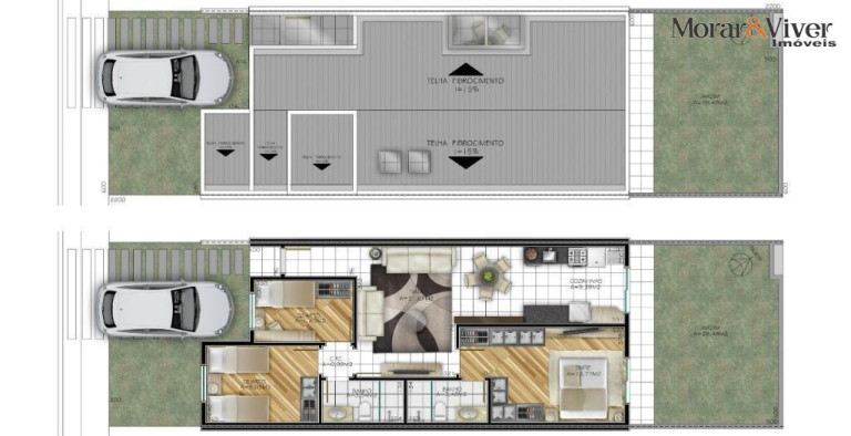 Imagem Casa com 3 Quartos à Venda, 79 m² em Campo Comprido - Curitiba Imagem Casa com 3 Quartos à Venda, 79 m² em Campo Comprido - Curitiba