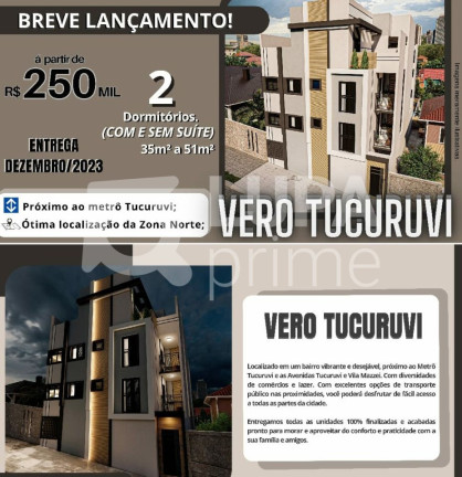 Apartamento com 2 Quartos à Venda, 36 m² em Tucuruvi - São Paulo