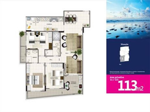 Imagem Apartamento com 3 Quartos à Venda, 113 m² em Aviação - Praia Grande Imagem Apartamento com 3 Quartos à Venda, 113 m² em Aviação - Praia Grande