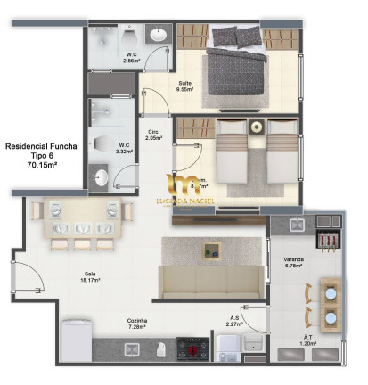 Imagem Apartamento com 2 Quartos à Venda, 77 m² em Guilhermina - Praia Grande