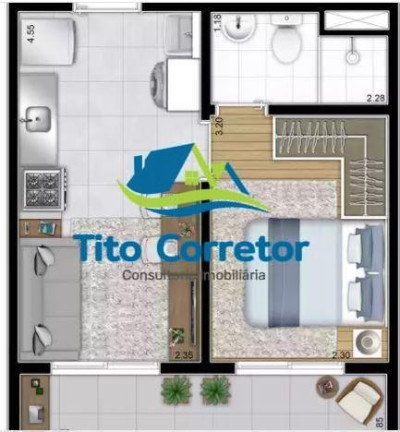 Imagem Apartamento com 1 Quarto à Venda, 35 m² em Bom Retiro - São Paulo