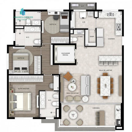 Imagem Apartamento com 3 Quartos à Venda, 129 m² em Cambuí - Campinas