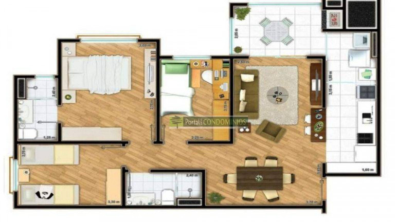 Imagem Apartamento com 3 Quartos à Venda, 76 m² em Centro - Curitiba Imagem Apartamento com 3 Quartos à Venda, 76 m² em Centro - Curitiba
