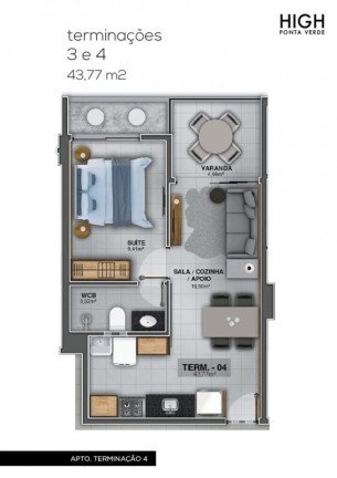 Imagem Apartamento com 2 Quartos à Venda, 66 m² em Ponta Verde - Maceió