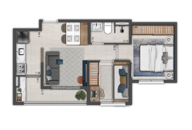 Imagem Apartamento com 2 Quartos à Venda, 39 m² em Alto De Pinheiros - São Paulo