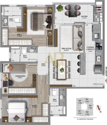 Imagem Apartamento com 3 Quartos à Venda, 96 m² em Canto - Florianópolis Imagem Apartamento com 3 Quartos à Venda, 96 m² em Canto - Florianópolis