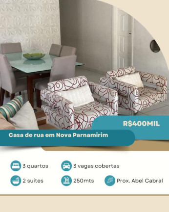 Imagem Casa com 3 Quartos à Venda, 250 m² em Nova Parnamirim Imagem Casa com 3 Quartos à Venda, 250 m² em Nova Parnamirim
