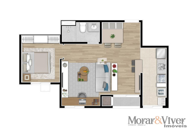 Imagem Apartamento com 2 Quartos à Venda, 44 m² em Campo Comprido - Curitiba Imagem Apartamento com 2 Quartos à Venda, 44 m² em Campo Comprido - Curitiba