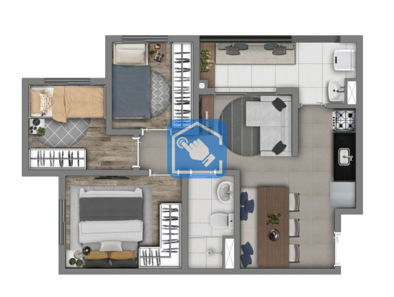 Imagem Apartamento com 3 Quartos à Venda, 47 m² em Vila Carmosina - São Paulo