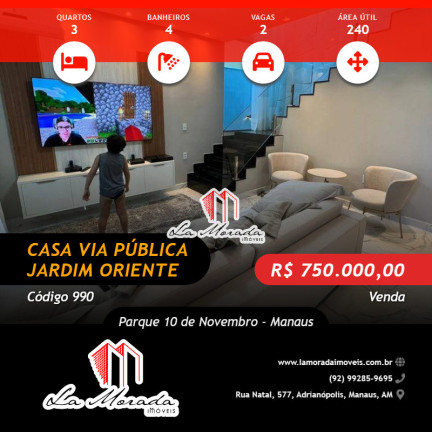 Imagem Casa com 3 Quartos à Venda, 240 m² em Parque 10 De Novembro - Manaus