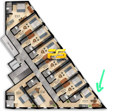 Apartamento com 1 Quarto à Venda, 27 m² em Bessa - João Pessoa