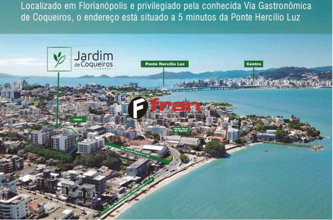 Imagem Apartamento com 2 Quartos à Venda, 64 m² em Coqueiros - Florianópolis Imagem Apartamento com 2 Quartos à Venda, 64 m² em Coqueiros - Florianópolis