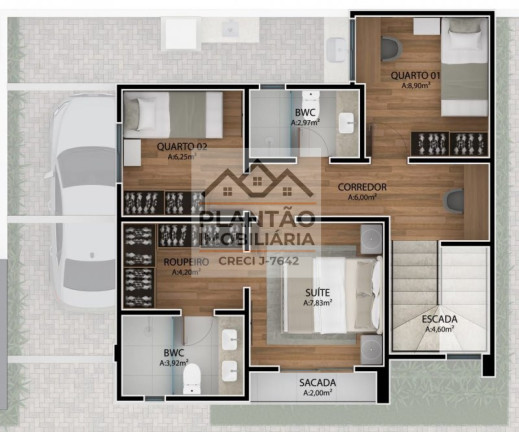 Sobrado com 3 Quartos à Venda, 124 m² em Bairro Alto - Curitiba
