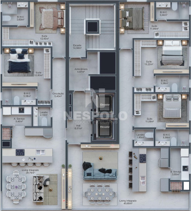 Imagem Apartamento à Venda, 83 m² em Perequê - Porto Belo