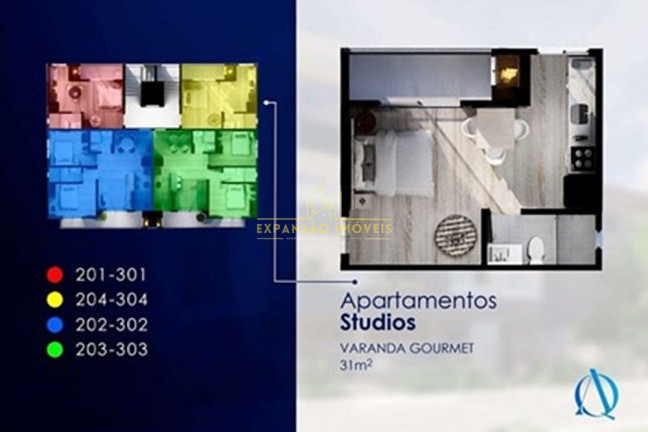 Imagem Studio com 1 Quarto à Venda, 31 m² em Ingleses Do Rio Vermelho - Florianópolis Imagem Studio com 1 Quarto à Venda, 31 m² em Ingleses Do Rio Vermelho - Florianópolis