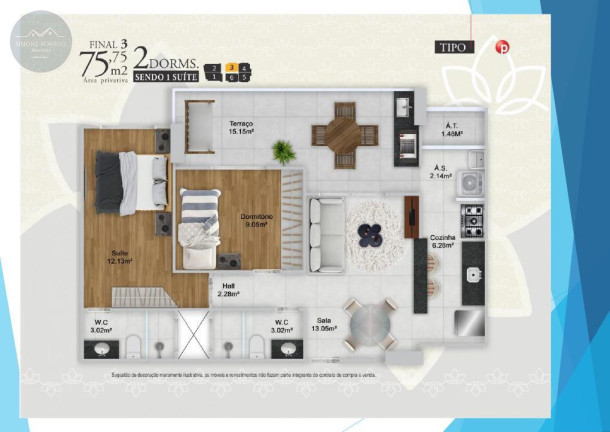 Imagem Imóvel com 3 Quartos à Venda, 100 m² em Guilhermina - Praia Grande
