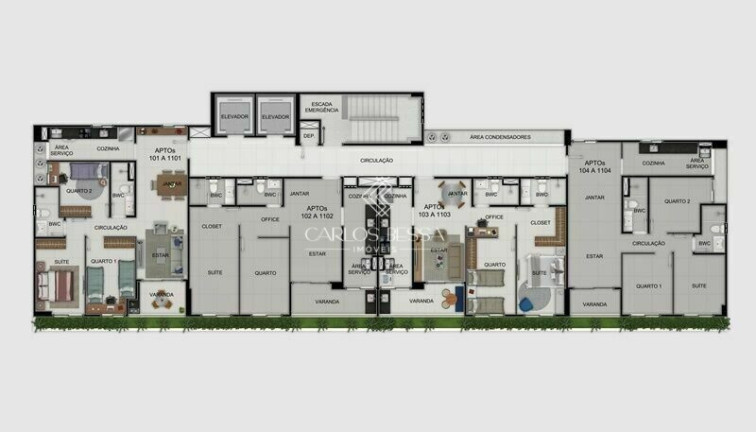 Imagem Apartamento com 2 Quartos à Venda, 64 m² em Casa Forte - Recife
