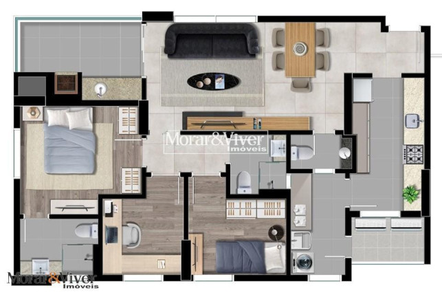 Imagem Apartamento com 3 Quartos à Venda, 96 m² em Batel - Curitiba Imagem Apartamento com 3 Quartos à Venda, 96 m² em Batel - Curitiba
