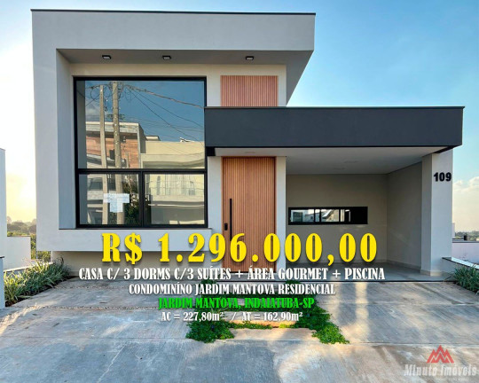 Imagem Casa com 3 Quartos à Venda, 162 m² em Jardim Mantova - Indaiatuba Imagem Casa com 3 Quartos à Venda, 162 m² em Jardim Mantova - Indaiatuba