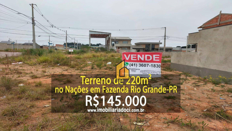 Terreno à Venda, 220 m² em Nações - Fazenda Rio Grande