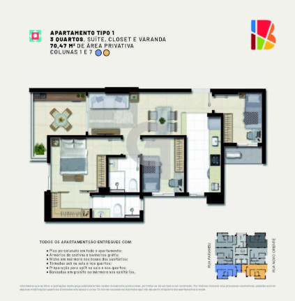 Imagem Apartamento com 3 Quartos à Venda, 70 m² em Luiz Anselmo - Salvador Imagem Apartamento com 3 Quartos à Venda, 70 m² em Luiz Anselmo - Salvador