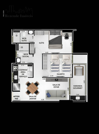Imagem Apartamento com 2 Quartos à Venda, 59 m² em Bessa - João Pessoa Imagem Apartamento com 2 Quartos à Venda, 59 m² em Bessa - João Pessoa