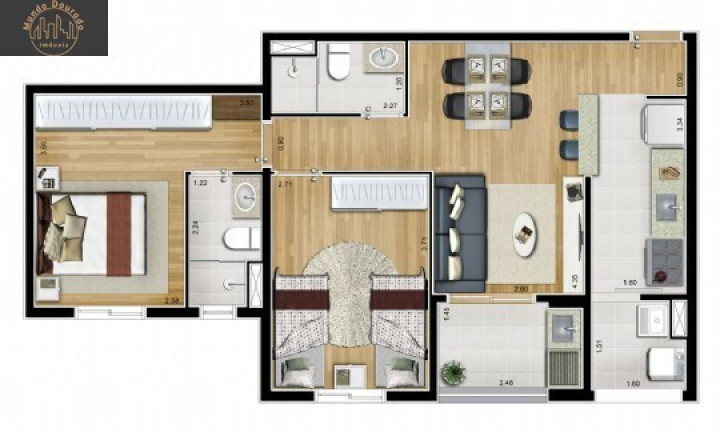 Imagem Apartamento com 2 Quartos à Venda, 65 m² em Jardim Do Mar - São Bernardo Do Campo