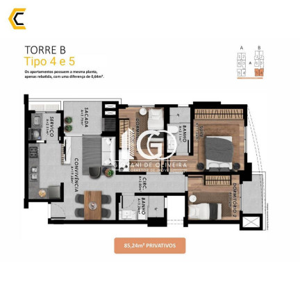 Imagem Apartamento com 4 Quartos à Venda, 101 m² em Michel - Criciúma Imagem Apartamento com 4 Quartos à Venda, 101 m² em Michel - Criciúma