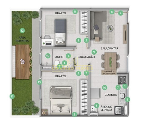 Imagem Apartamento com 2 Quartos à Venda, 43 m² em São Sebastião - Palhoça Imagem Apartamento com 2 Quartos à Venda, 43 m² em São Sebastião - Palhoça