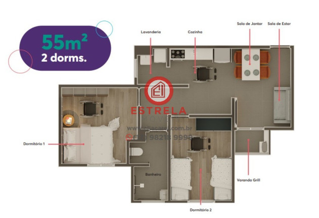 Imagem Imóvel com 2 Quartos à Venda, 55 m² em Loteamento Jardim Sol Nascente - Jacareí Imagem Imóvel com 2 Quartos à Venda, 55 m² em Loteamento Jardim Sol Nascente - Jacareí