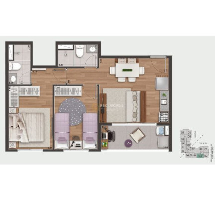 Imagem Apartamento com 1 Quarto à Venda, 33 m² em Presidente Altino - Osasco Imagem Apartamento com 1 Quarto à Venda, 33 m² em Presidente Altino - Osasco