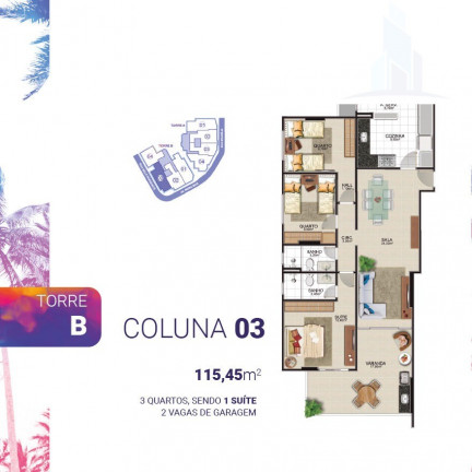 Imagem Imóvel com 3 Quartos à Venda, 108 m² em Praia Do Morro - Guarapari Imagem Imóvel com 3 Quartos à Venda, 108 m² em Praia Do Morro - Guarapari