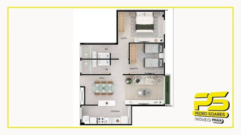 Imagem Apartamento com 2 Quartos à Venda, 62 m² em Intermares - Cabedelo Imagem Apartamento com 2 Quartos à Venda, 62 m² em Intermares - Cabedelo