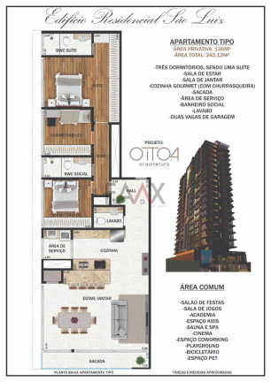 Imagem Apartamento com 2 Quartos à Venda, 136 m² em Cidade Dos Lagos - Guarapuava Imagem Apartamento com 2 Quartos à Venda, 136 m² em Cidade Dos Lagos - Guarapuava