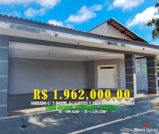 Imagem Sobrado com 4 Quartos à Venda, 408 m² em Caxambu - Jundiaí Imagem Sobrado com 4 Quartos à Venda, 408 m² em Caxambu - Jundiaí