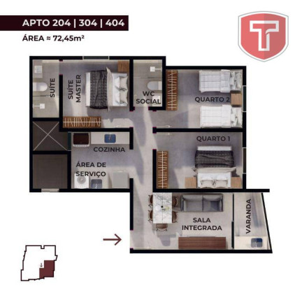 Imagem Apartamento com 3 Quartos à Venda, 72 m² em Praia Formosa - Cabedelo Imagem Apartamento com 3 Quartos à Venda, 72 m² em Praia Formosa - Cabedelo