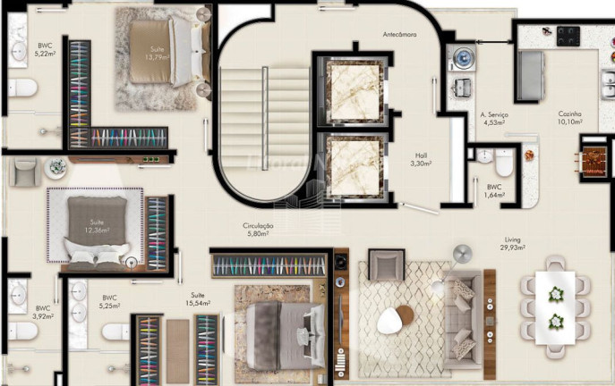 Imagem Apartamento com 3 Quartos à Venda, 125 m² em Centro - Balneário Camboriú Imagem Apartamento com 3 Quartos à Venda, 125 m² em Centro - Balneário Camboriú