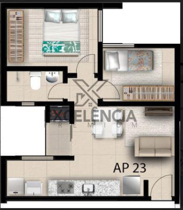 Imagem Apartamento com 2 Quartos à Venda, 49 m² em Boneca Do Iguaçu - São José Dos Pinhais Imagem Apartamento com 2 Quartos à Venda, 49 m² em Boneca Do Iguaçu - São José Dos Pinhais