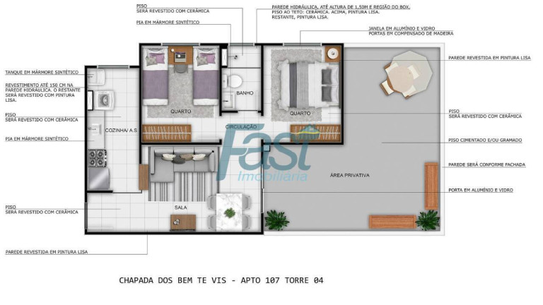 Apartamento com 2 Quartos à Venda, 39 m² em Jardim Imperial - Cuiabá