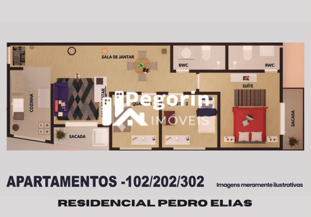 Imagem Apartamento com 3 Quartos à Venda, 67 m² em Centro - Pinhais