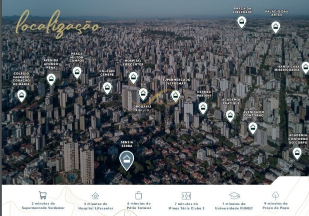 Imagem Apartamento com 2 Quartos à Venda, 60 m² em Serra - Belo Horizonte