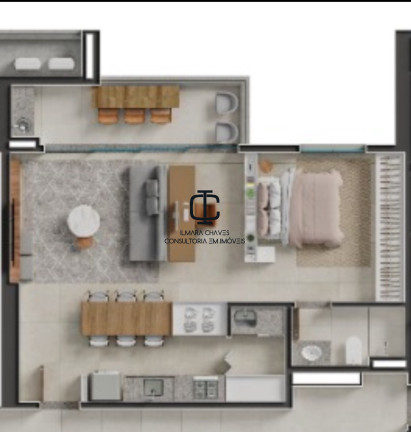 Imagem Flat com 1 Quarto à Venda, 45 m² em Centro - Itumbiara Imagem Flat com 1 Quarto à Venda, 45 m² em Centro - Itumbiara
