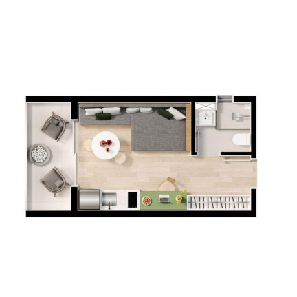 Imagem Imóvel com 1 Quarto à Venda, 24 m² em Prado Velho - Curitiba Imagem Imóvel com 1 Quarto à Venda, 24 m² em Prado Velho - Curitiba