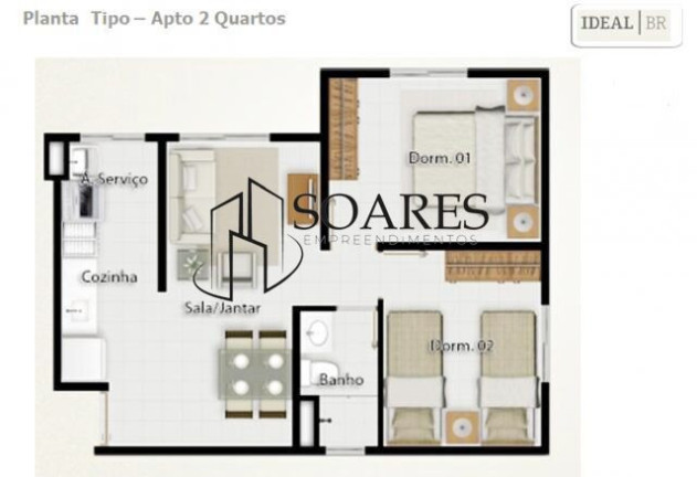 Imagem Apartamento com 2 Quartos à Venda, 42 m² em Guanabara - Ananindeua