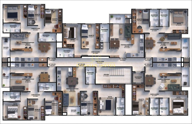 Imagem Apartamento com 3 Quartos à Venda, 69 m² em Nova Palhoça - Palhoça Imagem Apartamento com 3 Quartos à Venda, 69 m² em Nova Palhoça - Palhoça