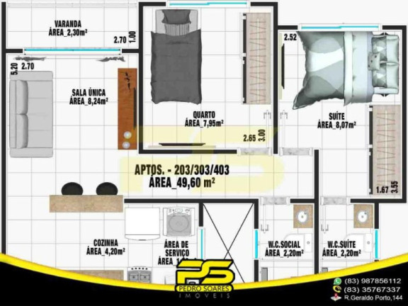 Imagem Apartamento com 2 Quartos à Venda, 54 m² em João Paulo Ii - João Pessoa Imagem Apartamento com 2 Quartos à Venda, 54 m² em João Paulo Ii - João Pessoa