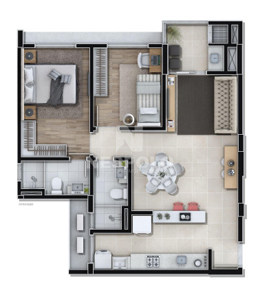 Imagem Apartamento com 1 Quarto à Venda, 71 m² em São Judas - Itajai Imagem Apartamento com 1 Quarto à Venda, 71 m² em São Judas - Itajai