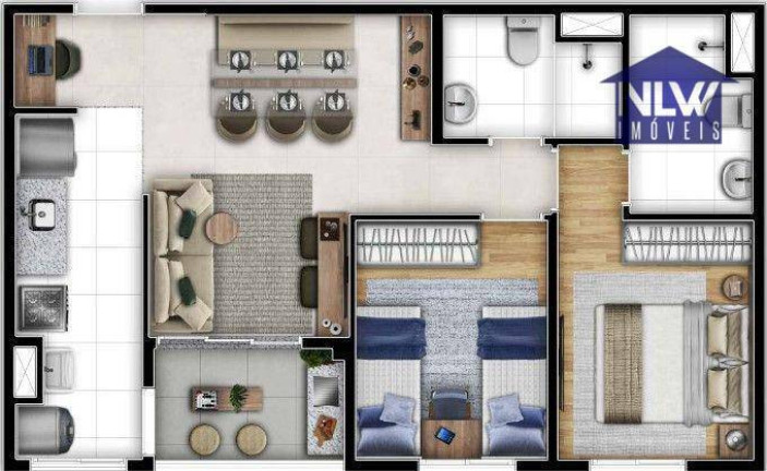 Apartamento com 2 Quartos à Venda, 55 m² em Vila Galvão - Guarulhos